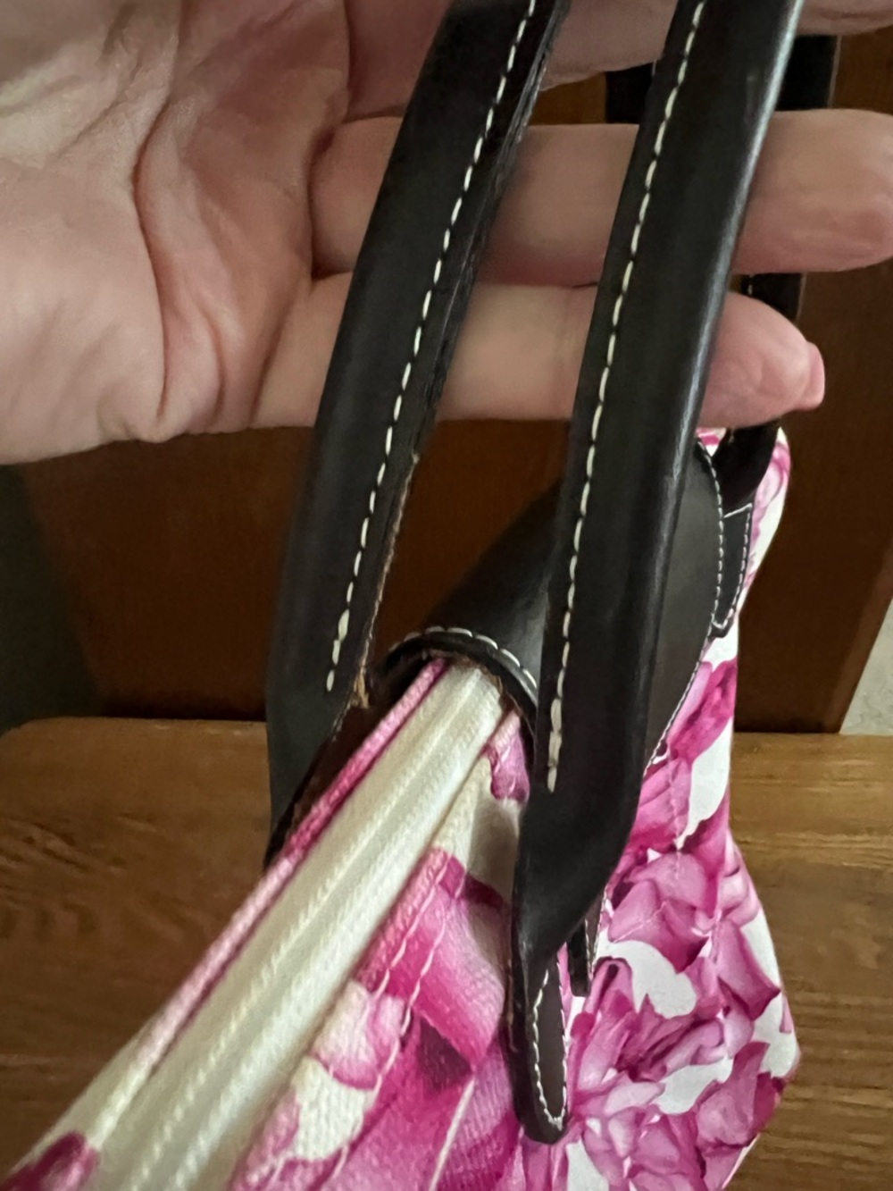 Longchamp Le Pilage Darshan Floral Pink and White Mini Tote - Picture 11 of 16